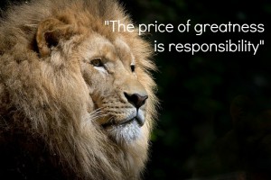 lion - great leaders - text