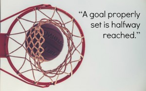 basketball net, goal text